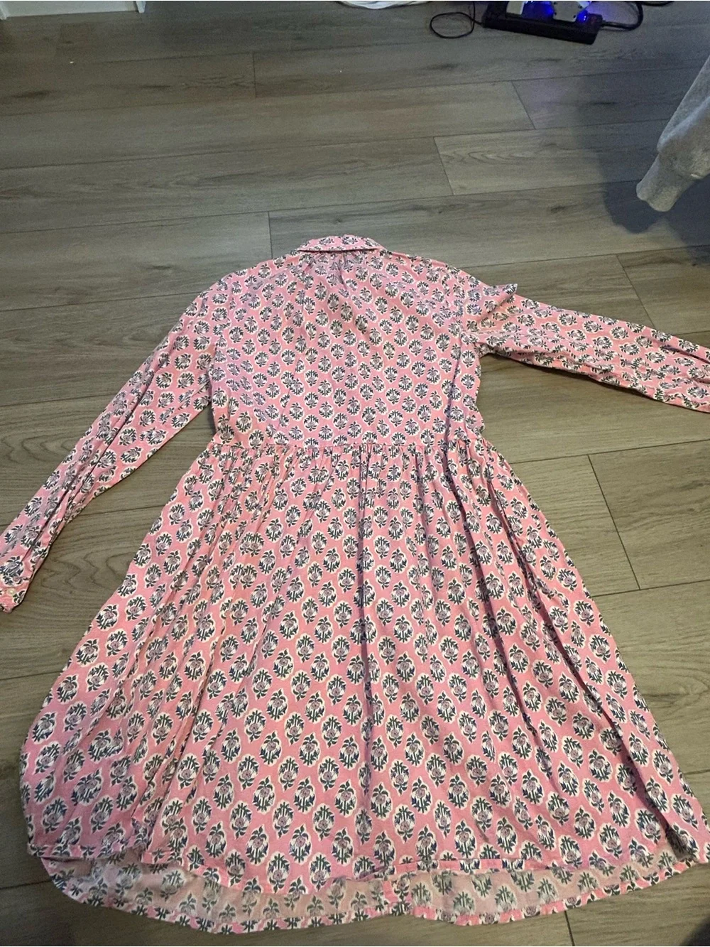 J. Crew Pink Floral Button-Front Shirt Dress for Girls